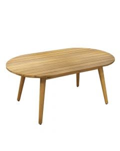 Tavolinë anësore Caraibe, dru akacia, kafe natyrale, 57x97xH40 cm