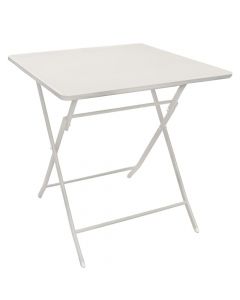 Tavolinë katrore me palosje Bistro, metalike, bezhë, 70x70xH71 cm