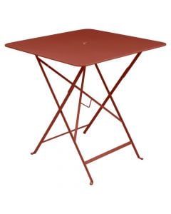 Tavolinë katrore me palosje Bistro, metalike, kafe, 70x70xH71 cm