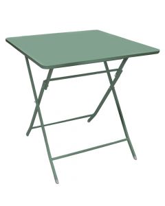 Tavolinë katrore me palosje Bistro, metalike, jeshile errët, 70x70xH71 cm