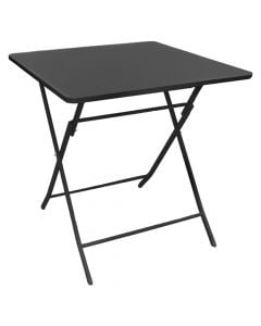 Tavolinë katrore me palosje Bistro, metalike, gri antrazit, 70x70xH71 cm