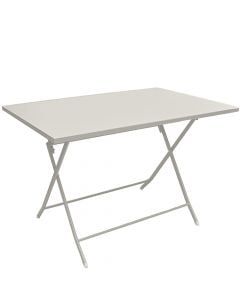 Tavolinë drejtëkëndore me palosje Bistro, metalike, bezhë, 70x110xH71 cm