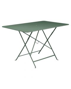 Tavolinë drejtëkëndore me palosje Bistro, metalike, jeshile errët, 70x110xH71 cm