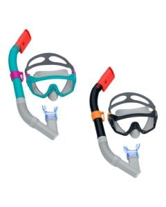 Set maske noti me tub Bestway, polikarbonat/plastike, 2 ngjyra te ndryshme, 14+ vjeç