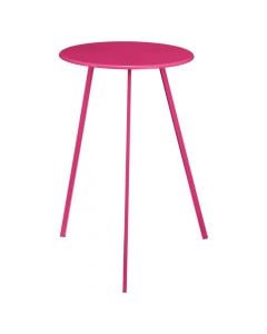 Tavoline e gjate anesore Seatle, metalike, roze, Dia.38xH58 cm