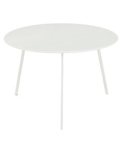 Tavoline anesore Seatle, metalike, e bardhe, Dia.58xH38 cm