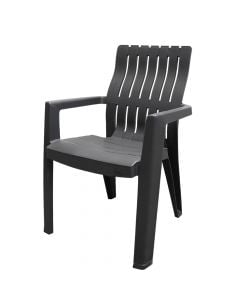 Karrige me krahë Z Chair, plastike, gri, 59x54xH88 cm