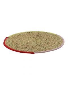 Shtroje tavoline rrethore, jute naturale, kafe, Dia.38 cm