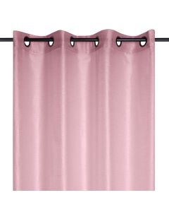 Perde e hollë me unaza Linwood, poliestër, rozë, 140x260 cm