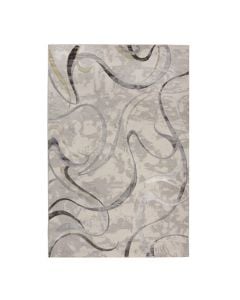 Carpet Eva, modern, polyester, light grey/anthracite, 160x230 cm