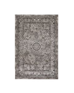 Carpet Lisa, modern, polyester, light grey/ivory, 133x190 cm