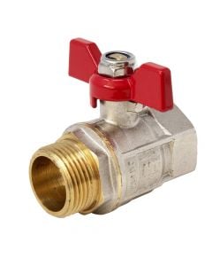 Ball valve With Butterfly Blue Handle M-F PN30  1/2"