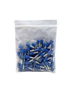 Insulated tube terminal, 4 mm², copper / plastic, 100 pcs / pack, blue