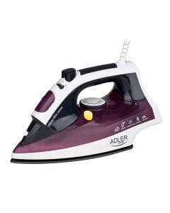 Steam iron, Adler, 3000 W, 200 ml, 30g / min, stainless steel plate