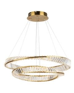 Ndricues kristalor led i varur, 3000-6000 K, D40+D60 cm, gold, metal/xham.