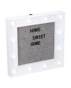 Kornize me ndricim me shkronja, 12LED, 30x30cm, 2xAA