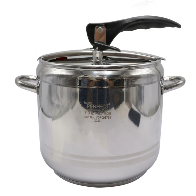 Pressure coocker with induction, inox, silver, 7 Lt | Megate